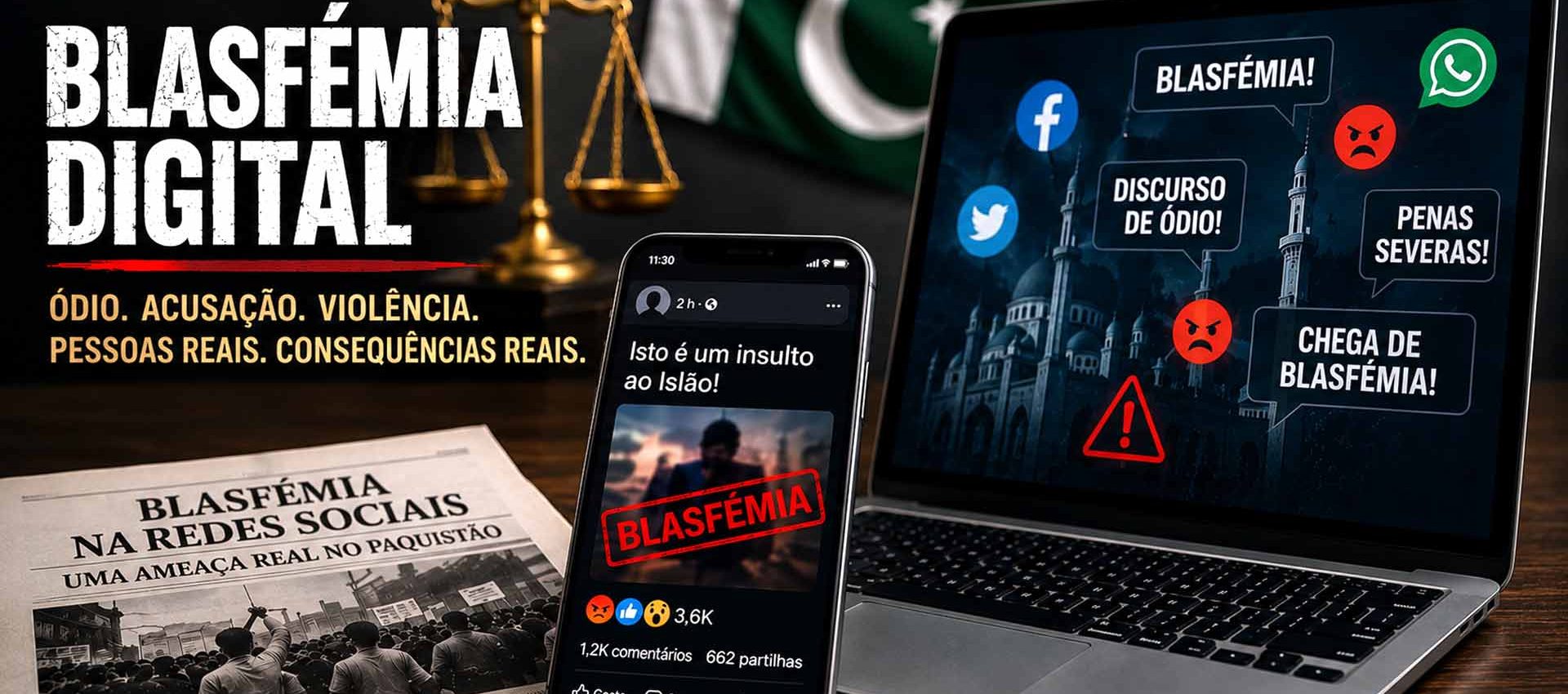Telemóvel com provas digitais num caso de blasfémia no Paquistão – imagem ilustrativa