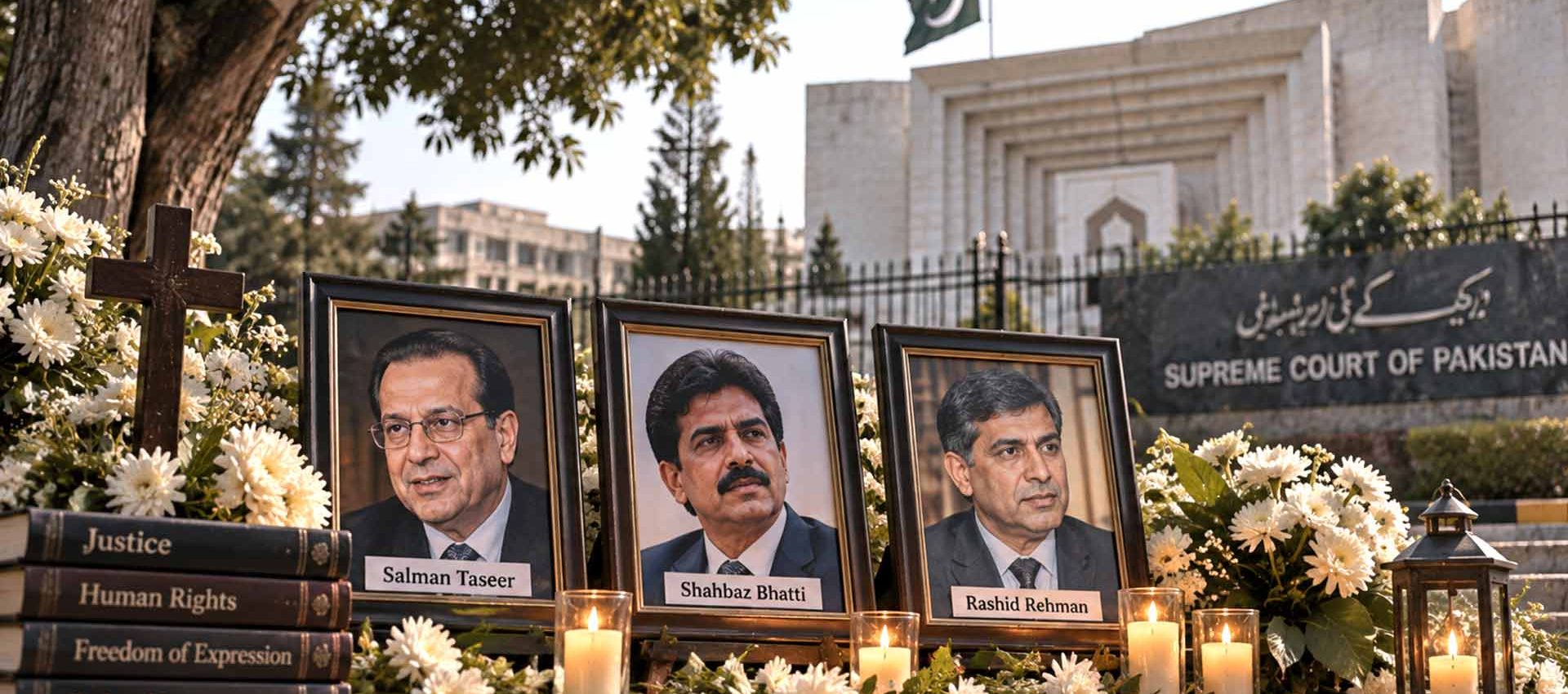Memorial às pessoas mortas após denunciarem abusos relacionados com as leis da blasfémia no Paquistão – imagem ilustrativa